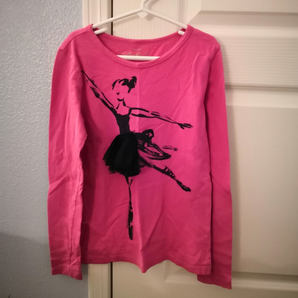 JCrew Crewcuts Pink Ballerina Long Sleeve Shirt